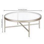 Round Steel Coffee Table – Tempered Glass Top, Multi-Finish