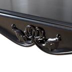 Black / Champagne, Baroque Style, 1-Piece Coffee Table with Carved Legs