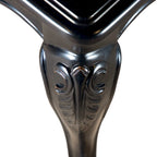 Black / Champagne, Baroque Style, 1-Piece Coffee Table with Carved Legs