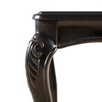 Black / Champagne, Baroque Style, 1-Piece Coffee Table with Carved Legs