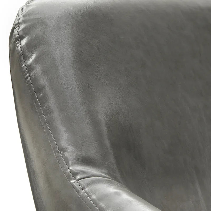Camel Brown / Black / Grey / White Mid-Century Modern Accent Chair with Ottoman, 1-Seat