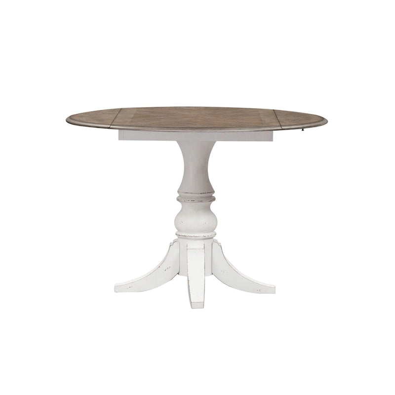 Antique White Drop Leaf Dining Set, 5-Piece, Seats 4