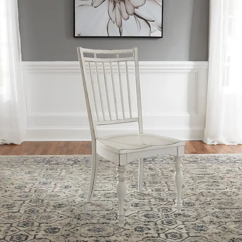 Antique White Drop Leaf Dining Set, 5-Piece, Seats 4