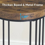 Rustic Brown & Black 2-Tier Round End Table, 1–2 Person Use