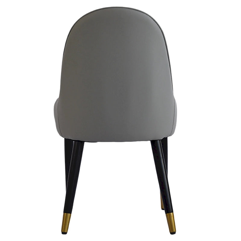 Coffee & Orange / Set of 2 / Upholstered PU Leather Dining Chair