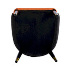 Coffee & Orange / Set of 2 / Upholstered PU Leather Dining Chair