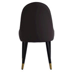 Coffee & Orange / Set of 2 / Upholstered PU Leather Dining Chair