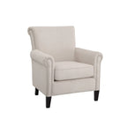 Multi-Color Abstract Floral Print Upholstered Accent Armchair, Single Seat