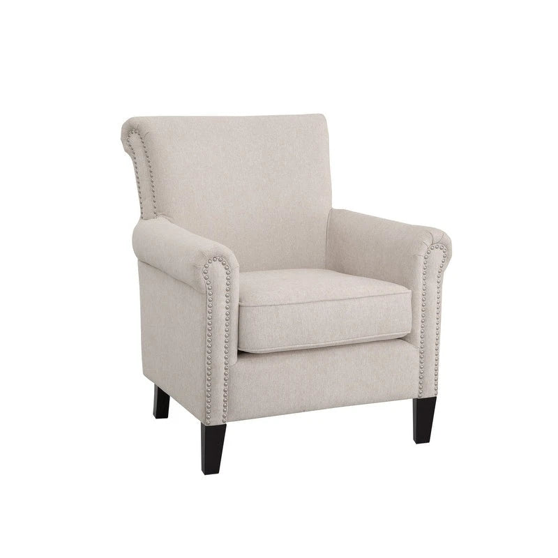 Multi-Color Abstract Floral Print Upholstered Accent Armchair, Single Seat