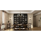 White / Grey / Black Glass Door Combo Bookcase Cabinet, 31.5" / 47.2" / 78.7"W
