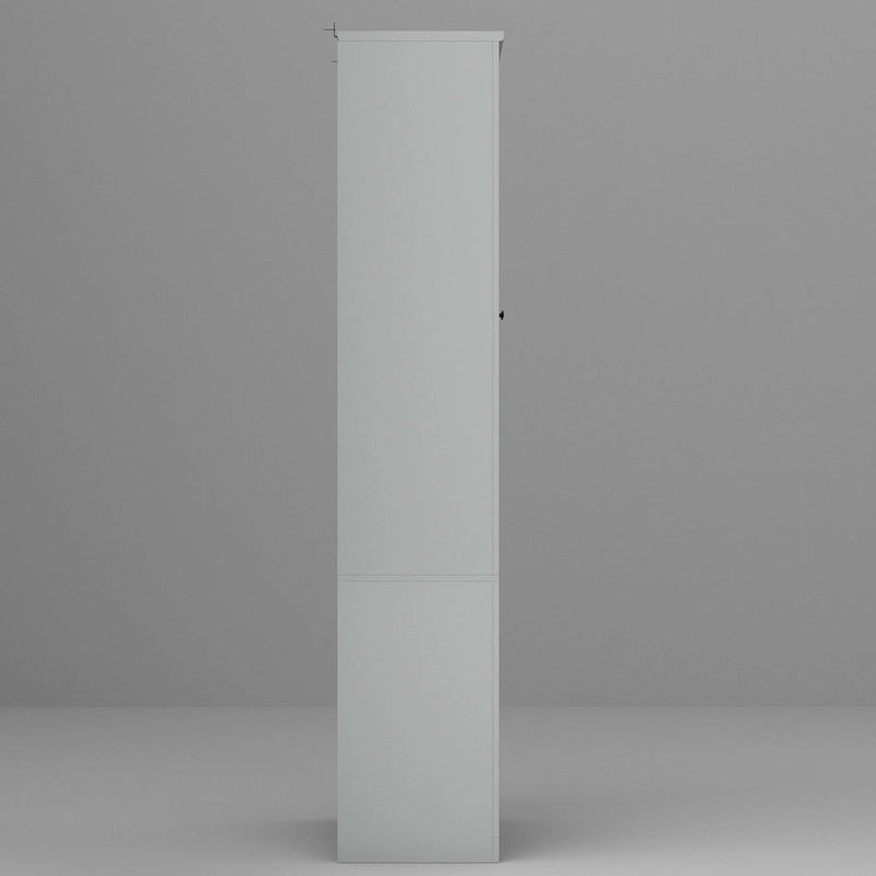 White / Grey / Black Glass Door Combo Bookcase Cabinet, 31.5" / 47.2" / 78.7"W