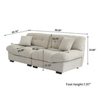 Pink / Grey / Beige Velvet Loveseat Sofa – 2-Seater