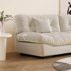 Pink / Grey / Beige Velvet Loveseat Sofa – 2-Seater