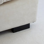 Pink / Grey / Beige Velvet Loveseat Sofa – 2-Seater