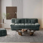 Pink / Grey / Beige Velvet Loveseat Sofa – 2-Seater