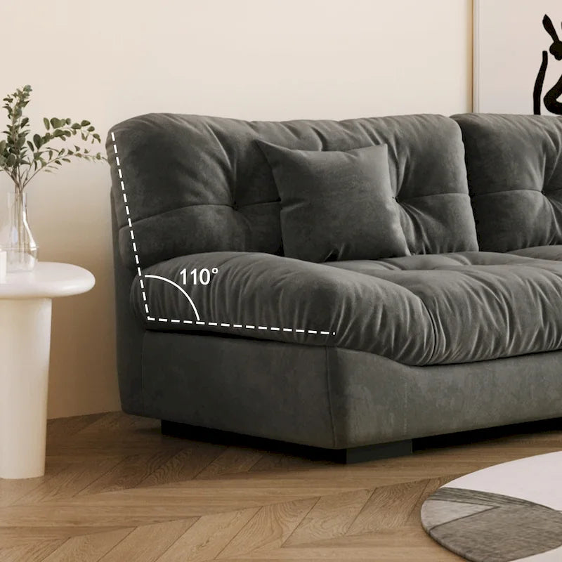 Pink / Grey / Beige Velvet Loveseat Sofa – 2-Seater