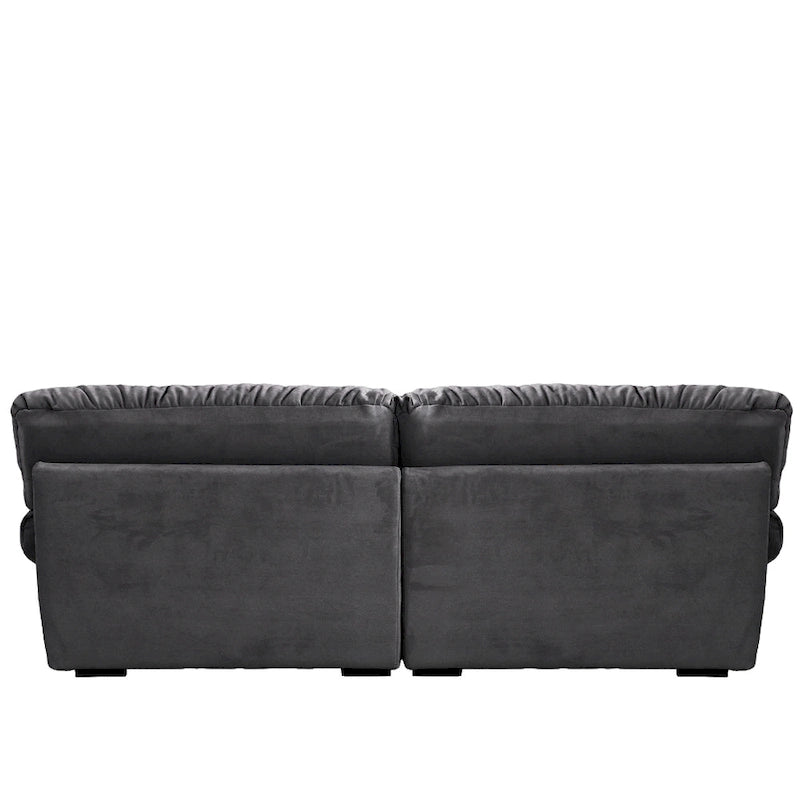 Pink / Grey / Beige Velvet Loveseat Sofa – 2-Seater