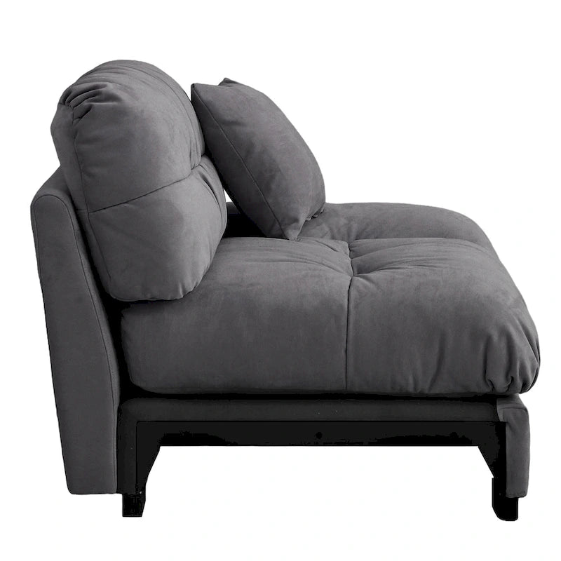 Pink / Grey / Beige Velvet Loveseat Sofa – 2-Seater