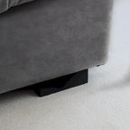 Pink / Grey / Beige Velvet Loveseat Sofa – 2-Seater
