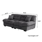 Pink / Grey / Beige Velvet Loveseat Sofa – 2-Seater