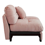 Pink / Grey / Beige Velvet Loveseat Sofa – 2-Seater
