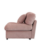 Pink / Grey / Beige Velvet Loveseat Sofa – 2-Seater