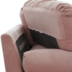 Pink / Grey / Beige Velvet Loveseat Sofa – 2-Seater