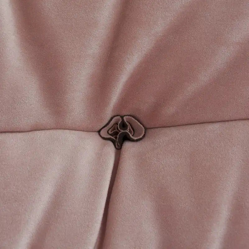 Pink / Grey / Beige Velvet Loveseat Sofa – 2-Seater