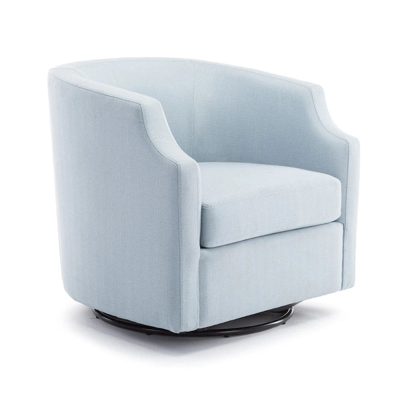 Multi-Color Swivel Glider Barrel Chair, Single Seat