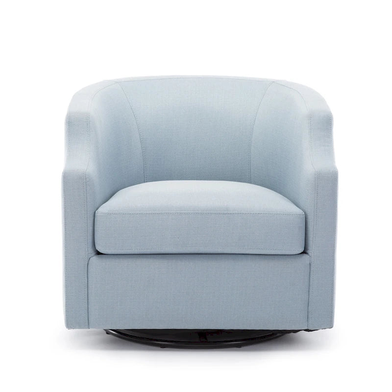 Multi-Color Swivel Glider Barrel Chair, Single Seat