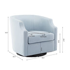 Multi-Color Swivel Glider Barrel Chair, Single Seat