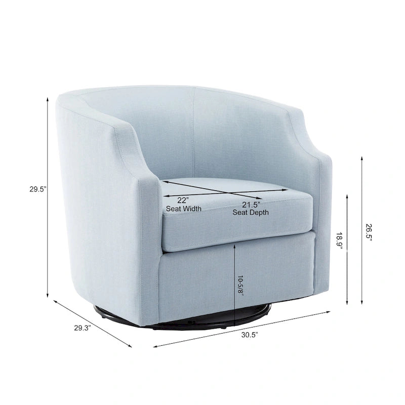 Multi-Color Swivel Glider Barrel Chair, Single Seat