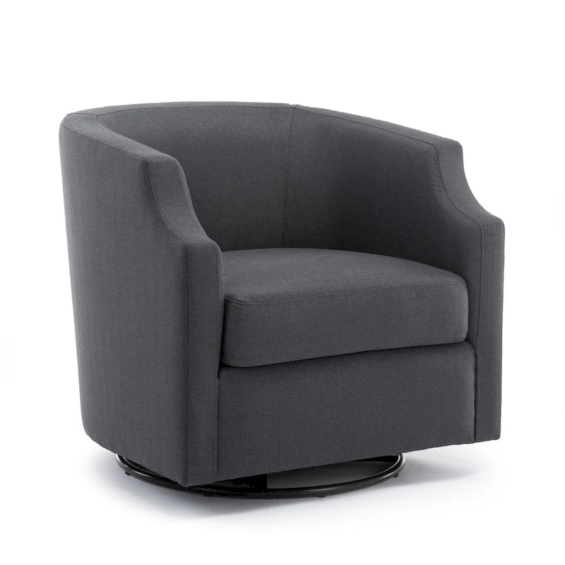 Multi-Color Swivel Glider Barrel Chair, Single Seat