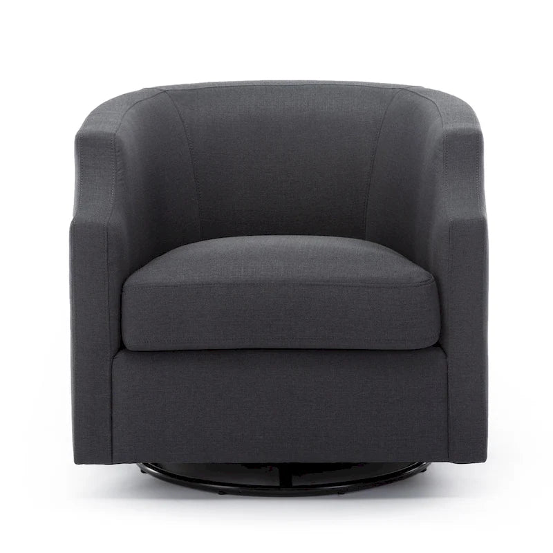 Multi-Color Swivel Glider Barrel Chair, Single Seat