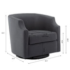 Multi-Color Swivel Glider Barrel Chair, Single Seat