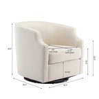 Multi-Color Swivel Glider Barrel Chair, Single Seat