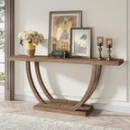 Vintage Brown / Grey Farmhouse Console Table, 63" Narrow Sofa Table for Entryway