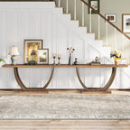 Vintage Brown / Grey Farmhouse Console Table, 63" Narrow Sofa Table for Entryway