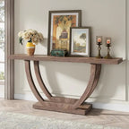 Vintage Brown / Grey Farmhouse Console Table, 63" Narrow Sofa Table for Entryway