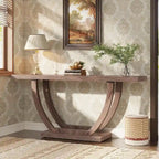 Vintage Brown / Grey Farmhouse Console Table, 63" Narrow Sofa Table for Entryway