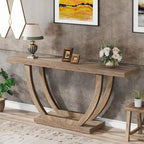 Vintage Brown / Grey Farmhouse Console Table, 63" Narrow Sofa Table for Entryway