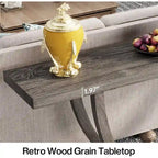 Vintage Brown / Grey Farmhouse Console Table, 63" Narrow Sofa Table for Entryway