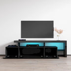 Gray / Black / White High Gloss TV Stand with LED Lights, Fits up to 70"