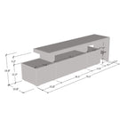 Gray / Black / White High Gloss TV Stand with LED Lights, Fits up to 70"