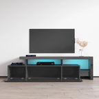 Gray / Black / White High Gloss TV Stand with LED Lights, Fits up to 70"