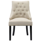 Nailhead Trim Upholstered Accent Dining Chair, Set of 2 (Charcoal / Grey / Beige / Blue)