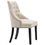 Nailhead Trim Upholstered Accent Dining Chair, Set of 2 (Charcoal / Grey / Beige / Blue)