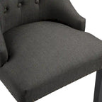 Nailhead Trim Upholstered Accent Dining Chair, Set of 2 (Charcoal / Grey / Beige / Blue)