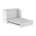 White / Espresso / Grey Queen Murphy Bed Chest with Storage & USB Charger