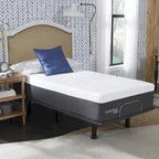 White Gel Memory Foam Mattress & Adjustable Bed Set, 1–2 Person